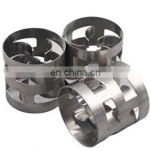SS304,SS316L,SS201,SS410 Stainless Steel Tower Internals Heating Resistant Metal Pall Ring