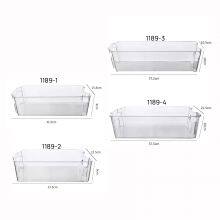 Kitchen Clear Plastic Stackable Storage Bins Refrigerator, Freezer, Pantry & Clothes Organization Container With Carrying Handles thumbnail-5