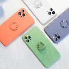 Hot Selling Full Bore Kickstand Phone Case Ring Stand Liquid Silicone For Iphone 6 7 8 Plus X Xr 11 12 13 14 Pro Max thumbnail-1
