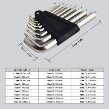 Standard Short Flat Head Hexagon Wrench 9 Sets thumbnail-2