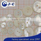 Flat 2 Holes White Color Trocas Shell Button thumbnail-4