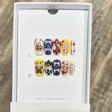 Labubu Handmade Cartoon Nail Art Stickers - Cute and Stylish Removable Nail Wraps