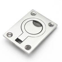 Square Flush Pull Ring Handles Recessed Boat Hatch Latch Cabinet Flush Mount Lifting Ring Pull Handle Hidden Recessed Furniture Handle thumbnail-4