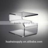 Transparent S-shaped Modern Acrylic Living Room Coffee Table End Table thumbnail-1