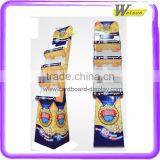 Movie House Hot Sale Free Floor Standing Cardboard Display Shelf for Popcorn