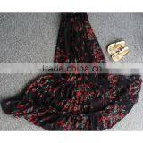 Big Bottom Floral Print Spaghetti Strap Chiffon Beach Maxi Dress Supplier's Choice thumbnail-4