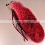 Fashion Dyed 100% Genuine Fox Tail Fur Accessory for Cell Phone Pendant thumbnail-6
