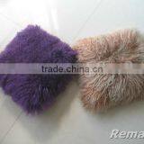 Factory Wholesale 100% Real Tibetan Mongolian Lamb Skin Fur Pillow thumbnail-4