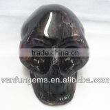 Natural Quartz Carving Skull Blue Cherry Quartz thumbnail-1
