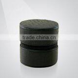 Cylindrical Travel Leather Watch Box With Zipper thumbnail-2