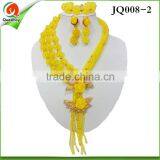 JQ008-2 Hot Acrylic Bead Chokers Statement Necklaces 2015 Bib Bubble Necklace Earrings Jewelry Set Multi