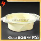 Wholesale Injection Moulded PP 250ml Yellow Disposable Food Tray With FDA Certified