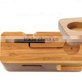 2 in 1 Charger Holder For Apple Watch Stand Bamboo Wood,For Dock thumbnail-4