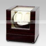 Custom Logo Printed 2 Slot Glossy Wooden Safety Automatic Watch Winder thumbnail-2