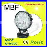 24W Round LED Work Light Car Work Lamp