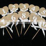 Personalized Monogram Burlap Numbers Seating Charts thumbnail-3