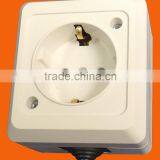 Europe style surface mounting IP54 schuko socket outlet (S5010)