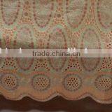 Beautiful Party Dress Custom Embroidery Fabric Combed Cotton Fabric Designer Dress thumbnail-5