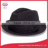 Wool Felt Trilby Snap Brim Fedora Hat thumbnail-3