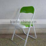 Zhangzhou wholesale metal folding chair with PVC cushion seat for home furniture
