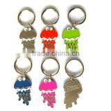 Soft Enamel Jellyfish Zinc Alloy Key Chain