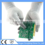 ESD PVC Dot Clean room carbon fiber antistatic gloves