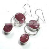 Huge Modern Style !! Garnet 925 Sterling Silver Earring, Silver Jewelry 925, Sterling Silver Jewelry thumbnail-1