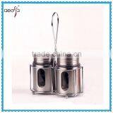 Glass Condiment Salt and Pepper Sauce Cruet Set