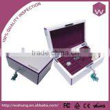 Gray Purple Lining Wooden Luxury KeyLock Jewelry Boxes For Girl thumbnail-1