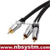 Assembly Type 3.5mm Stereo Plug To 2xRCA Plug