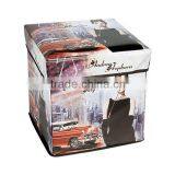 Faux Leather Vintage Storage Ottomans