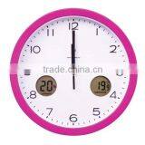 Round LCD Clocks Weather Station Wall Clock With Temperature YZ-7164A