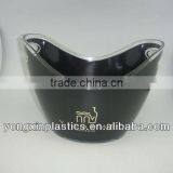 Wholesale Double Wall Clear Plastic Ice Bucket for Beer thumbnail-1