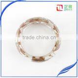 2016 Handmade Clear Canada Maple Leaf Resin Real Dried Flower Bangle thumbnail-3