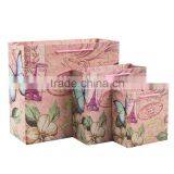 Newest European Stylish Butterfly Printed Paper Shopping Bags Wholesale thumbnail-1