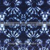 Blue Flower Print 4 Way Stretch Fabric for Beach Short Swimwear thumbnail-4