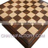 High Quality Folding Inlaid Wood Chess Set in Walnut