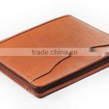 High Quality Leather Document Portfolio Folder With Holder for Tablet and Mobile Phone