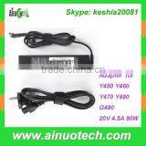 Original New Y450 Y460 Y470 Y480 G480 Laptop Charger for Lenovo 20V 4.5A 90W ac Adapter Replacement thumbnail-1