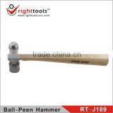 RIGHTTOOLS RT-J189 BALL PEIN HAMMER WITH HICKORY HANDLE thumbnail-1