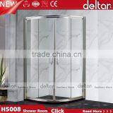 Stainless Steel Roller CHEAP PRICE Fan-shaped Shower Room With Acrylic Tray Tempered Glass Shower Enclosure thumbnail-2