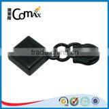 Black Leather Zipper Puller With Metal Slider thumbnail-2