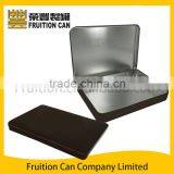 Flat Rectangular Tin With Domed Lid Hinged Lid