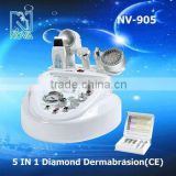2017 hot new products nv905 5IN1 micro dermabrasion machine with cold&hot treatment and skin scrubber
