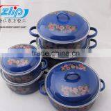 16-24 CM 5Pcs Casserole Belly Shape W/Metal Cover Dark Color Decor thumbnail-6