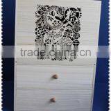 Eco-friend Natural Wooden Cabinet With Basket Drawes for Living Room thumbnail-4