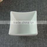 Pure White Ceramic Square Small Sauce Dish thumbnail-2