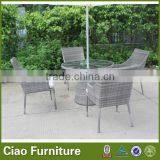 Balcony Outdoor Wicker Coffee Furniture Rattan Table and Chairs thumbnail-4