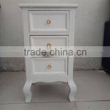 White Three Drawers Wooden Cabinet for Living Room Furnitures thumbnail-1
