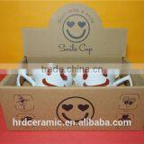 High Quality Promotional Logo Printed Ceramic French Coffee Cups thumbnail-4